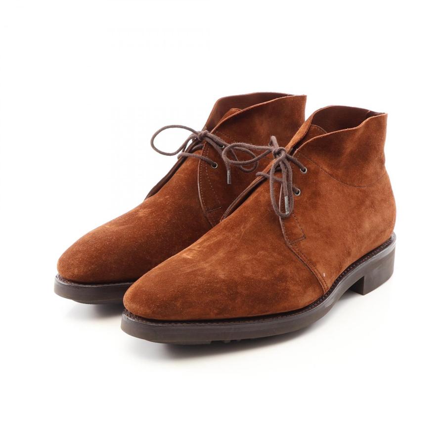 【K K】JOHN LOBB ブラウンチャッカブーツサイズ26cm JOHN LOBB（ジョンロブ） John Lobb ROMSEY II チャッカブーツ ドレス