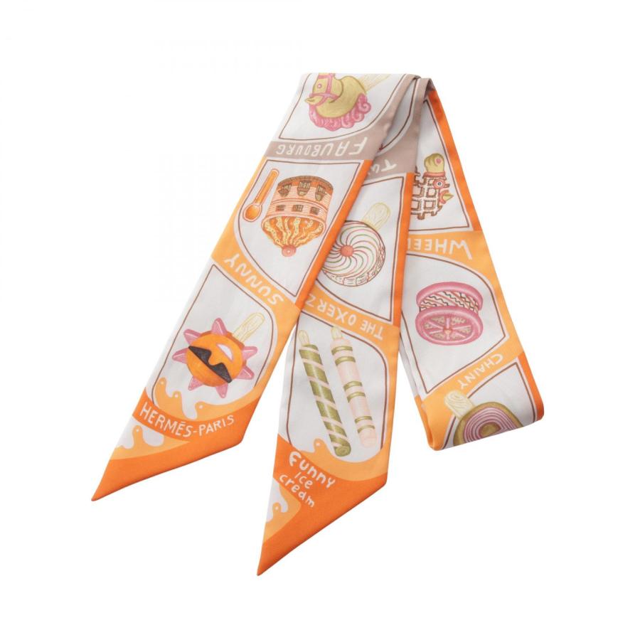 HERMES（エルメス） ツイリー FUNNY ICE CREAM リボン スカーフ 衣料品