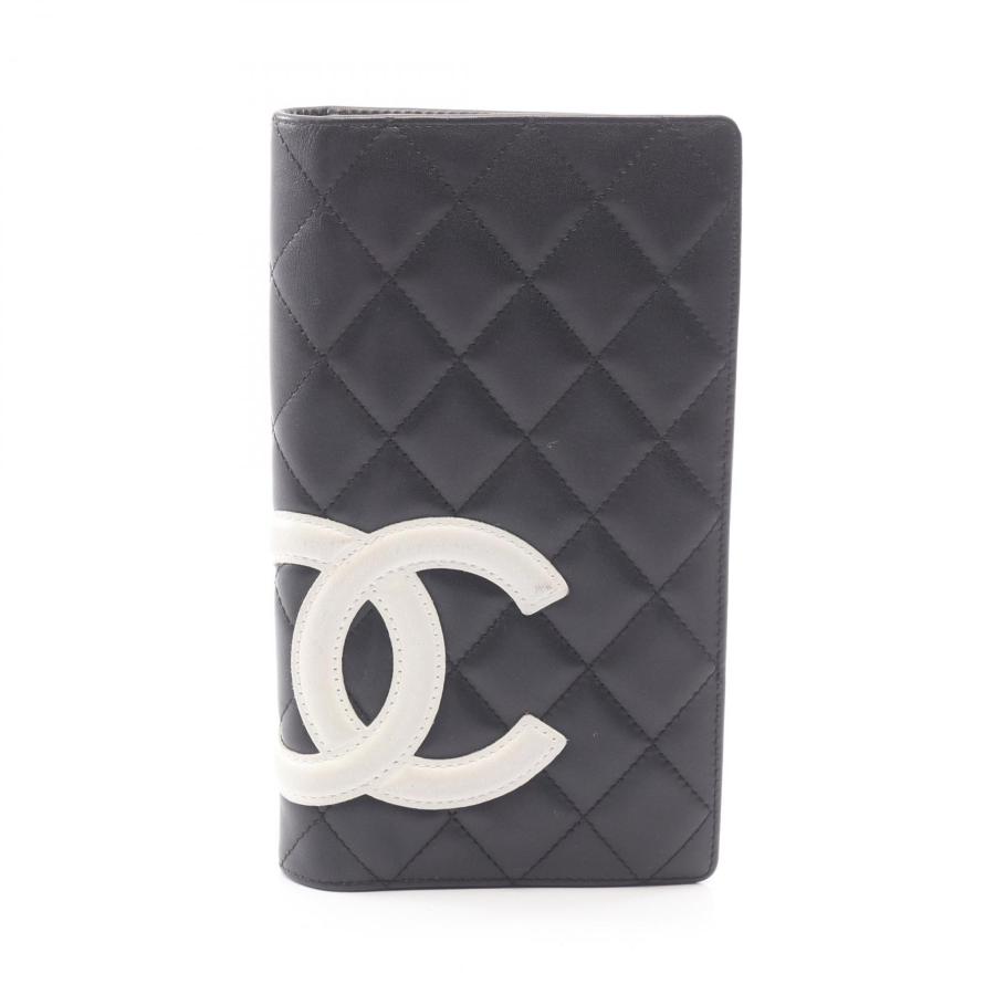 CHANELシャネル カンボンライン 折り財布 CHANEL（シャネル） カンボンライン 二つ折り長財布 財布 レザー