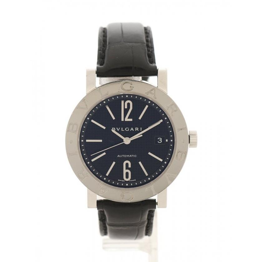 ブルガリ Bvlgari ブルガリブルガリ 自動巻き Ss レザー シルバー 黒 メンズ 中古 Peoplenews Uz