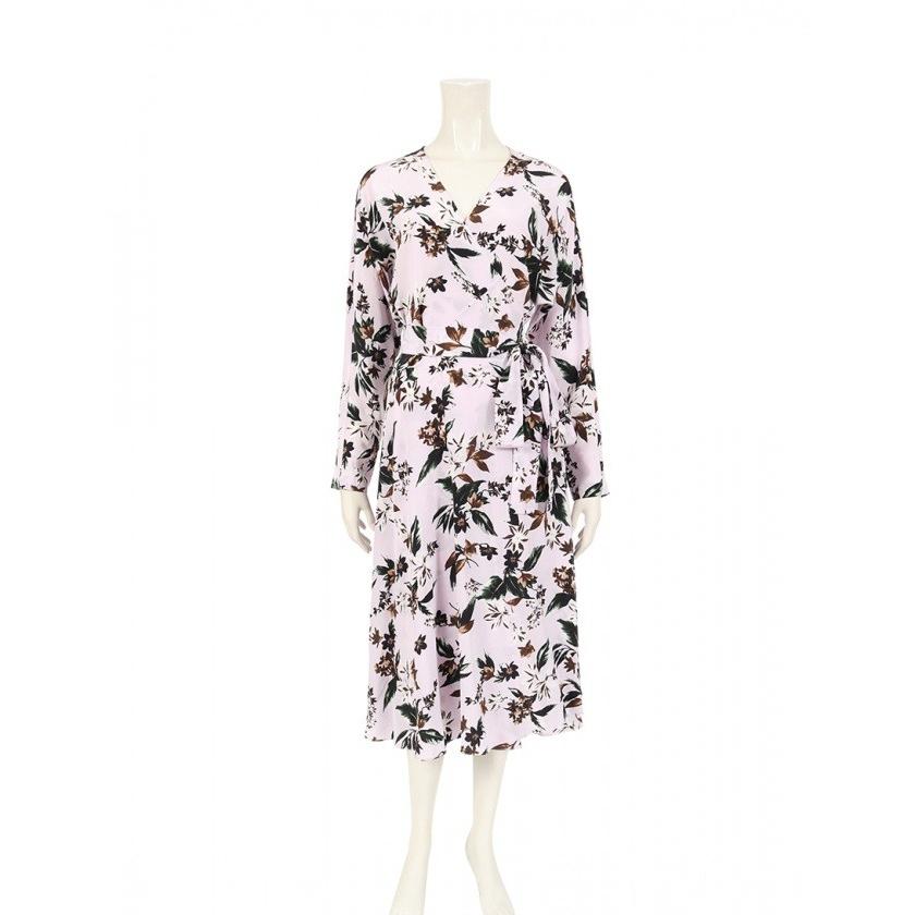 公式限定新作 送料無料 ダイアンフォンファステンバーグ Elle Silk Crepe De Chine Midi Wrap Dress ラップワンピース シルク 紫 マルチカラー dvf レディース 中古 Recloヤフーショップ 通販 Yahoo ショッピング 包装無料 送料無料