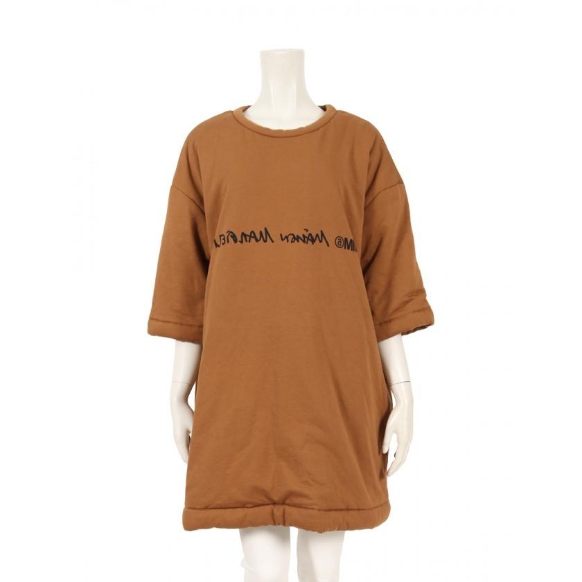 【お取り寄せ】 エムエムシックスメゾンマルジェラ MM6 MAISON MARGIELA 中綿Tシャツ コットン 茶 リバーシブル ロゴ 2019AW S32CU0071 レディース, ベースボールショップybc c67acc05
