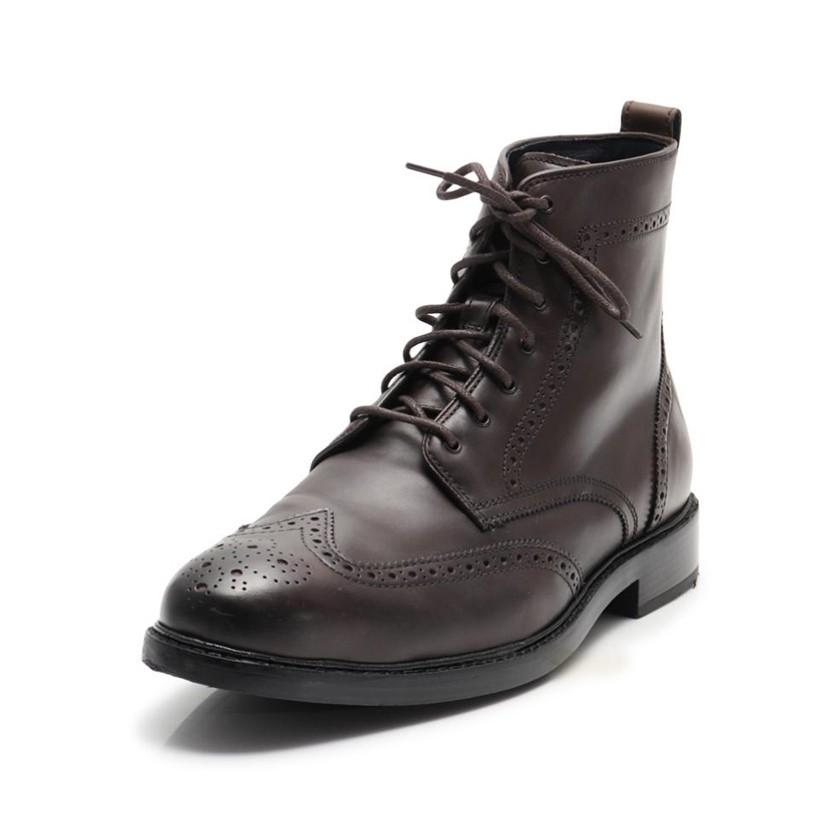 格安即決 コールハーン Cole Haan レースアップ ブーツ レザー ダークブラウン メンズ 中古 大特価 Mercurytechnologies Mn Com