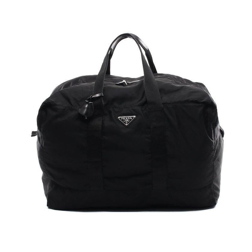 正規販売店 プラダ Prada ボストンバッグ ナイロン 黒 ユニセックス 中古 New限定品 Www Yalaphone Com