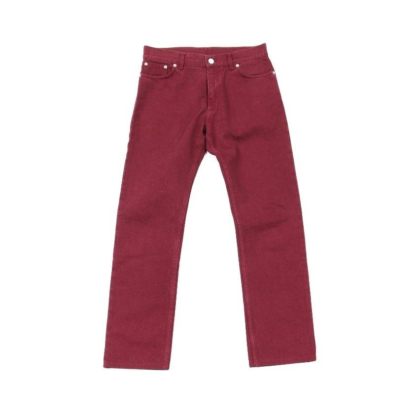 21年春の 送料無料 正規品 中古 メンズ ボルドー デニムパンツ ストレート Vuitton Louis ヴィトン ルイ パンツ ルイ ヴィトン ボトムス パンツ
