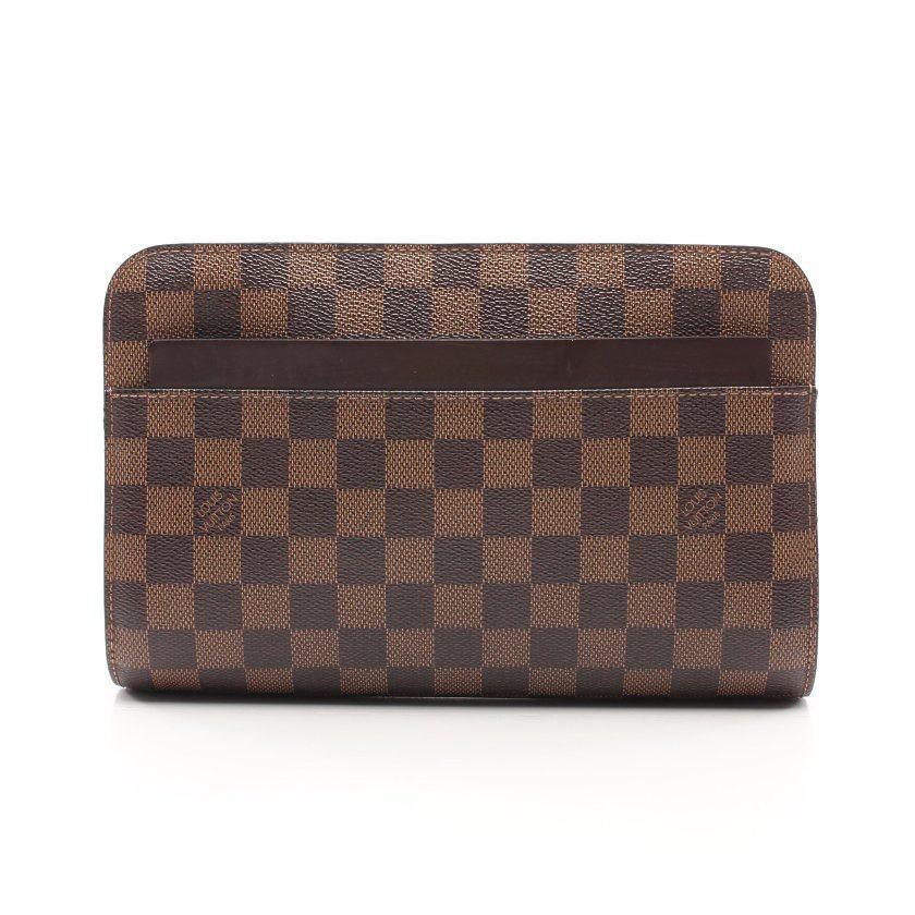 激安単価で ルイ ヴィトン Louis Vuitton サンルイ ダミエエベヌ セカンドバッグ クラッチバッグ Pvc レザー ブラウン N メンズ 中古 注目ブランド Asmistansa Ac Id