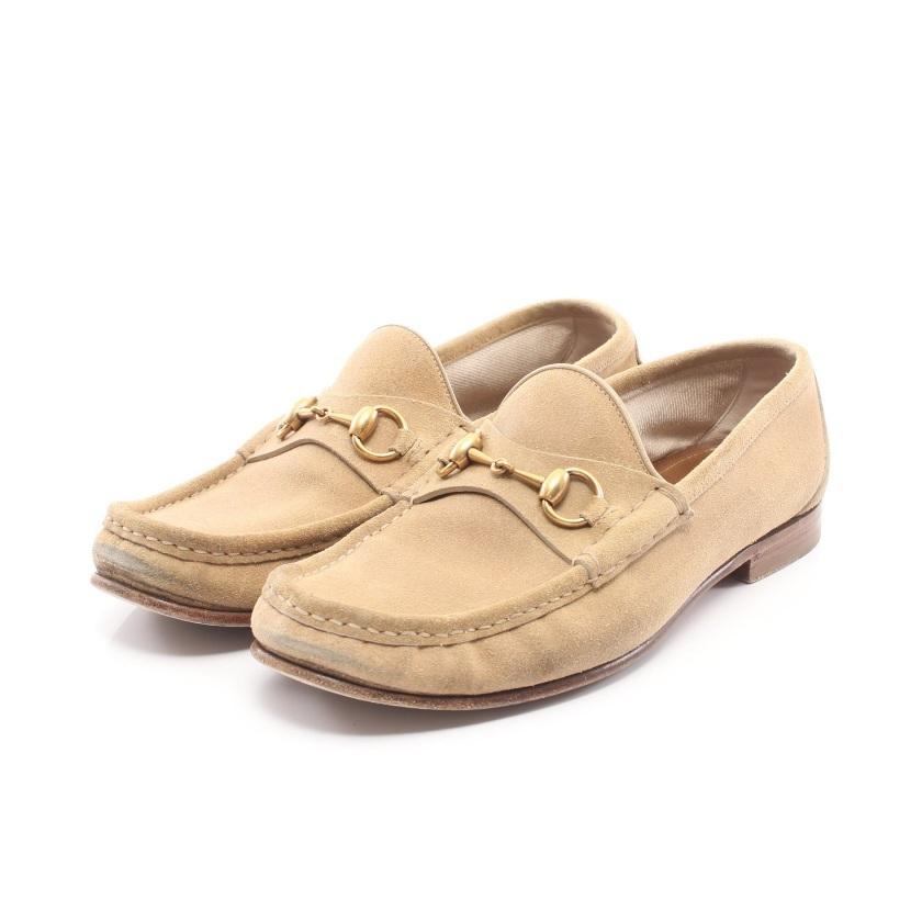 グッチ Gucci ホースビット ローファー カジュアルシューズ スエード カーキブラウン メンズ 中古 Recloヤフーショップ 通販 Yahoo ショッピング