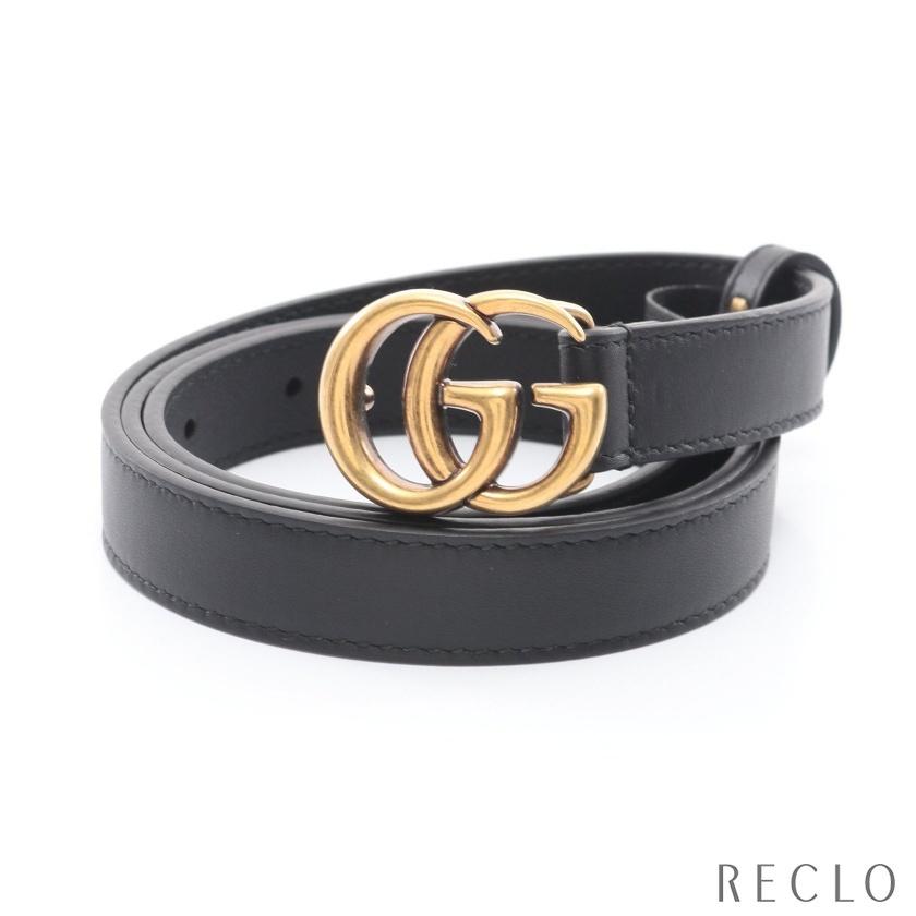珍しい 送料無料 正規品 グッチ ベルト グッチ Gucci ダブルg バックル ベルト レザー ブラック ゴールド金具 レディース 中古 財布 帽子 ファッション小物 Tomartrust Org