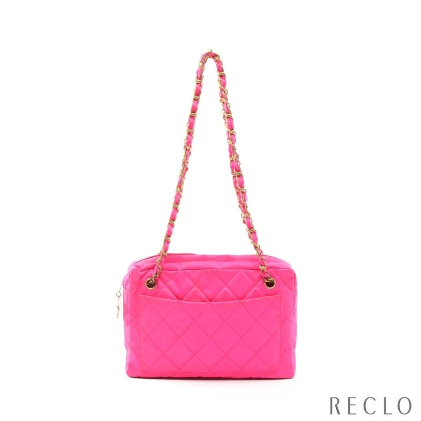 シャネル Chanel マトラッセ チェーンショルダーバッグ ナイロンキャンバス ピンクパープル ゴールド金具 ヴィンテージ レディース 中古 Recloヤフーショップ 通販 Yahoo ショッピング