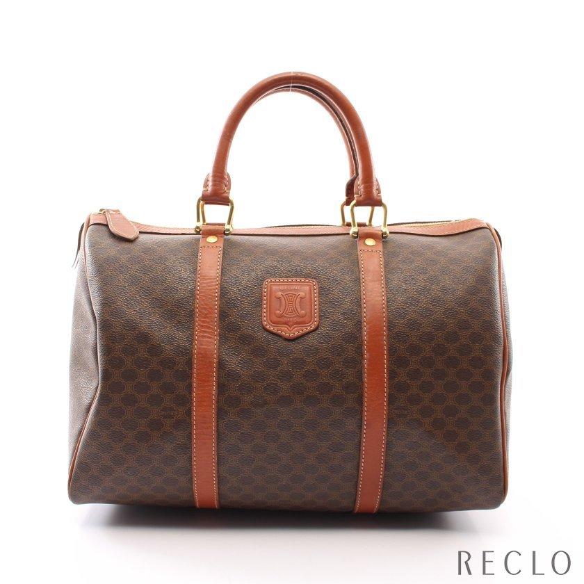 セリーヌ ボストンバッグ Celine マカダム ハンドバッグ 古着 セリーヌ ミニボストンバッグ Pvc レザー レディース ハンドバッグ