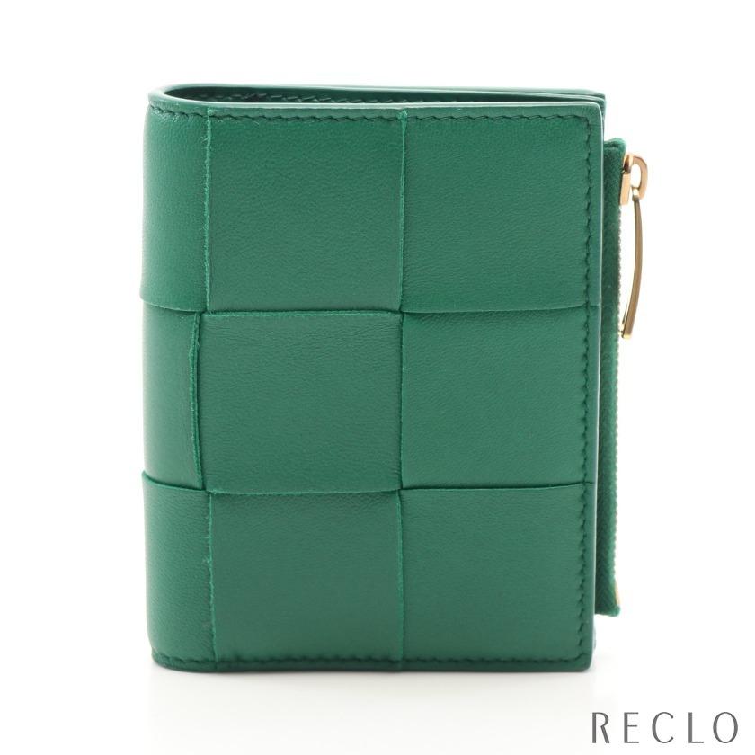 特別セーフ 中古 レディース グリーン レザー 二つ折り財布 フラップウォレット 二つ折り マキシイントレチャート Veneta Bottega ヴェネタ ボッテガ 財布 ボッテガ ヴェネタ 正規品 送料無料 財布 Www Fosenergy Com