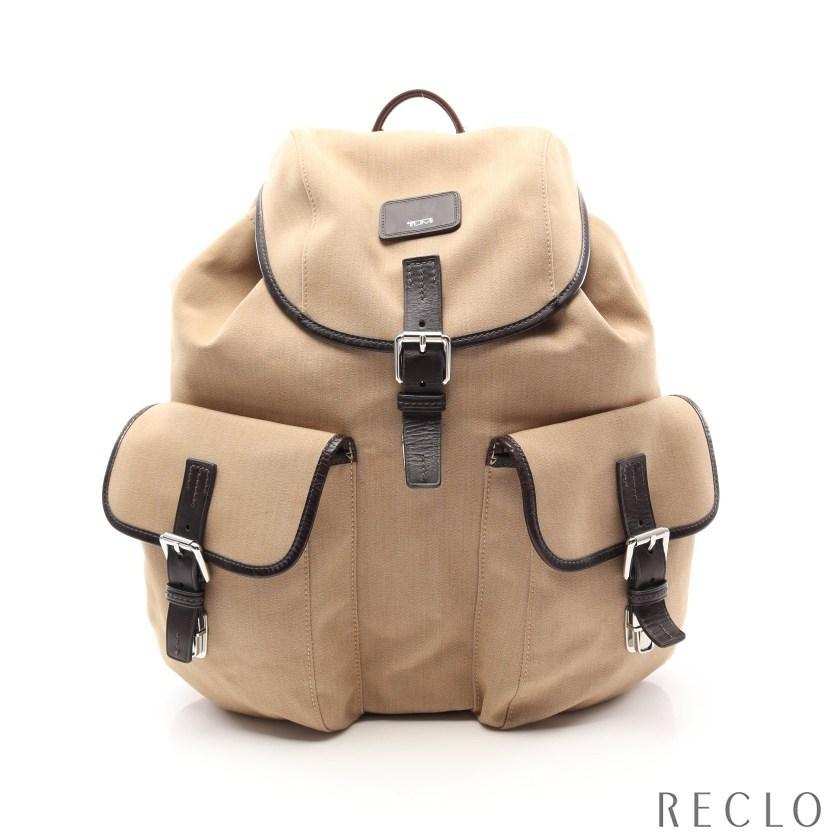 トゥミ Tumi バックパック リュックサック ファブリック レザー ベージュ ダークブラウン 巾着 メンズ 中古 Recloヤフーショップ 通販 Yahoo ショッピング