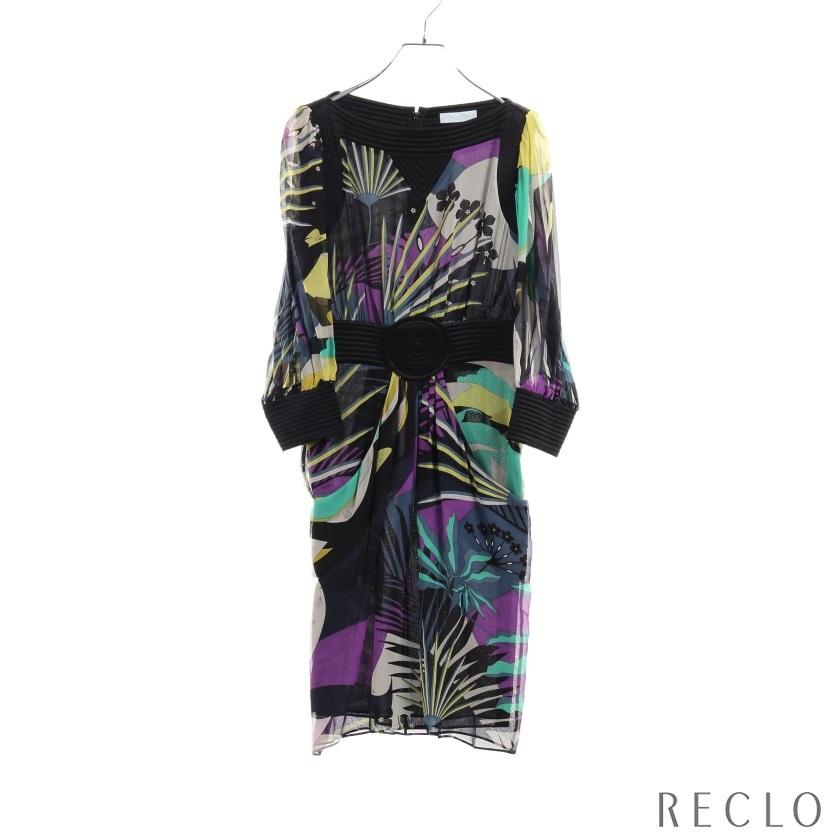エミリオ プッチ Emilio Pucci ワンピース プッチ柄 シルク ブラック マルチカラー レディース 中古 Recloヤフーショップ 通販 Yahoo ショッピング