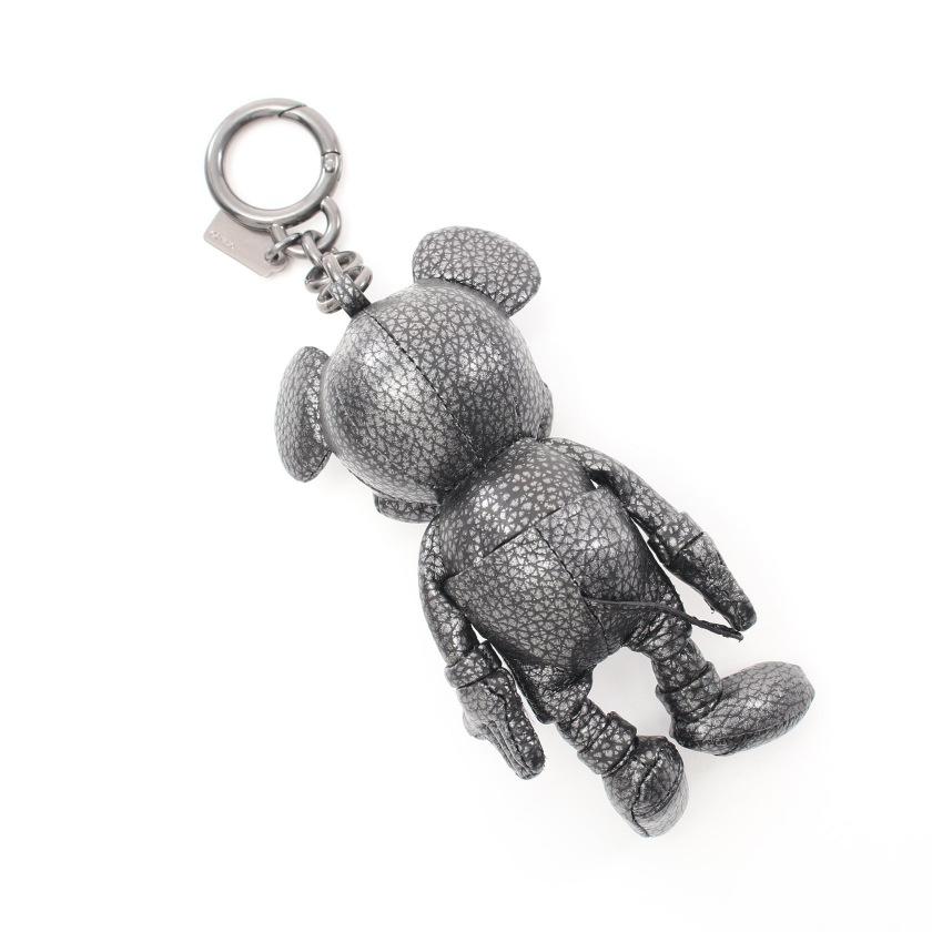 憧れ コーチ Coach Disney ミッキーマウス バッグチャーム キーホルダー レザー ダークグレー F レディース 中古 Miamiadschool Danielmall Com