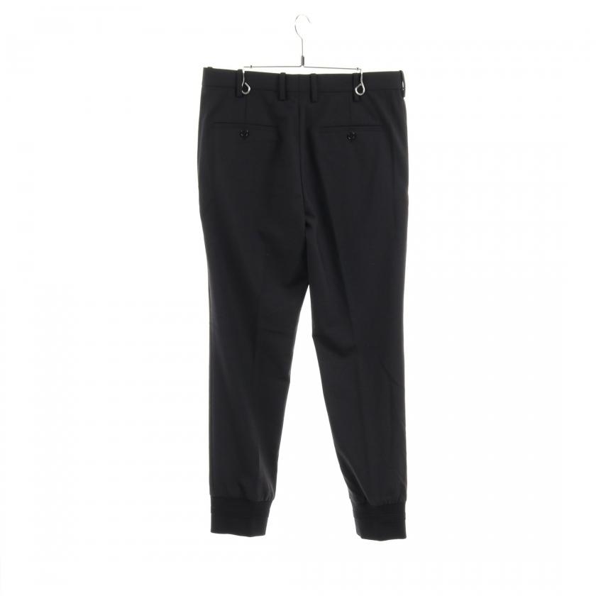 ニールバレット NeIL Barrett パンツ ウール ブラック 裾リブ PBPA247