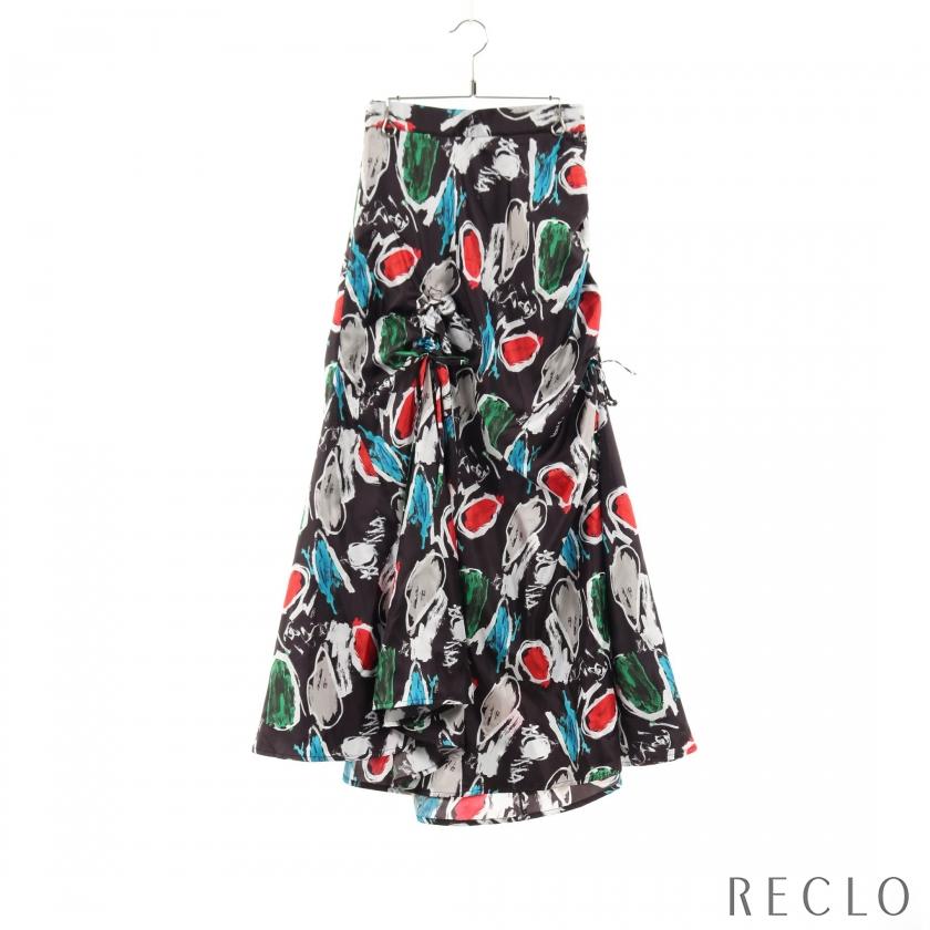 アンスリード UN3D. アニマルペイント ロング スカート ブラック