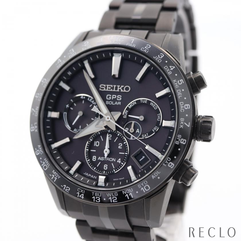 半額】 SEIKO ASTRON ソーラー 腕時計 ブラック 腕時計 セラミック