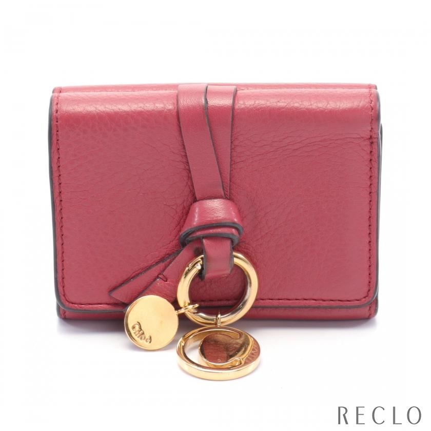 クロエ Chloe ALPHABET アルファベット ミニ コンパクトウォレット 三