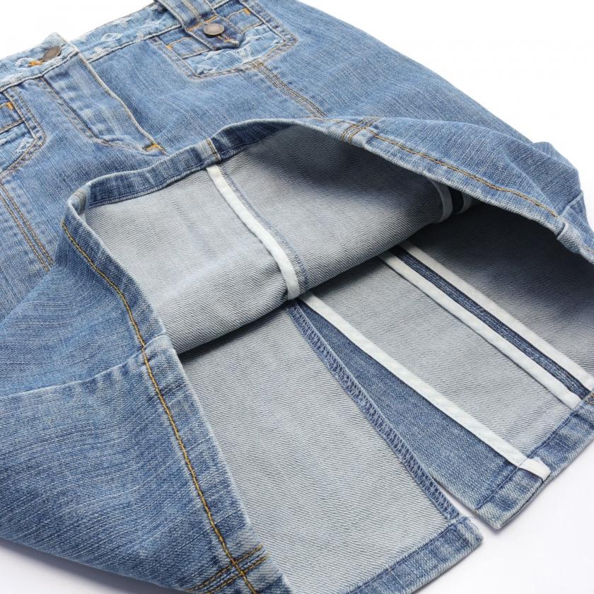 ルイ ヴィトン LOUIS VUITTON モノグラム デニムスカート ライトブルー