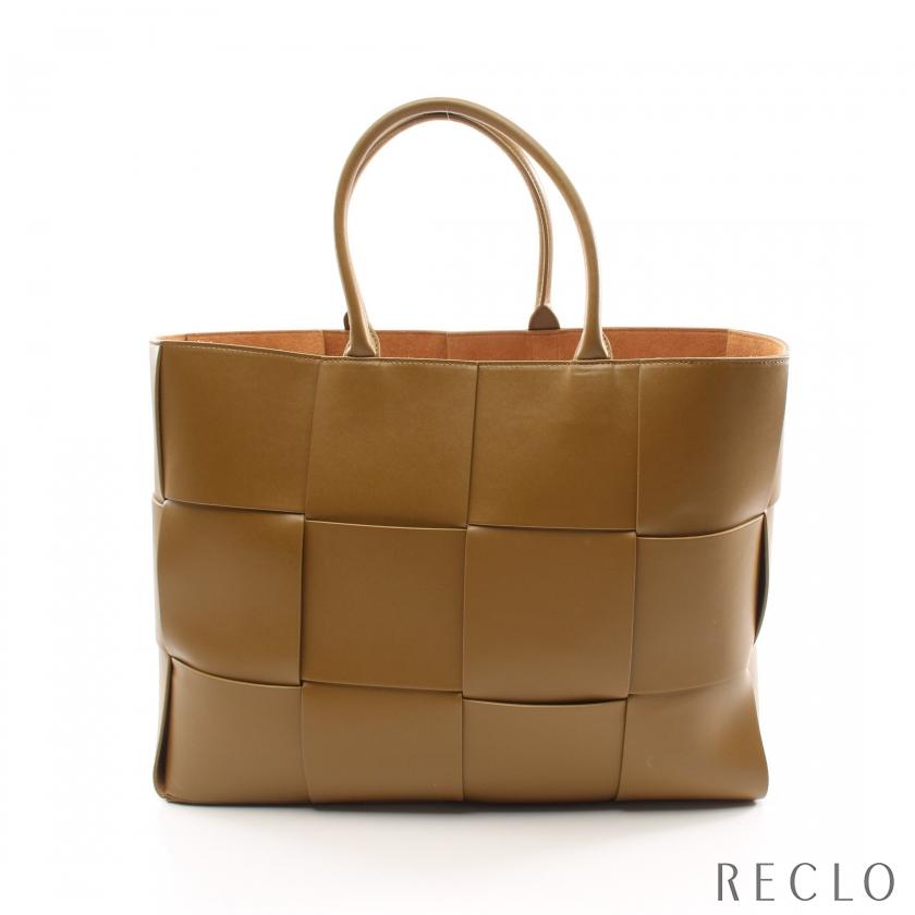 BOTTEGA VENETA イントレチャート トートバッグ ブラウン メンズ