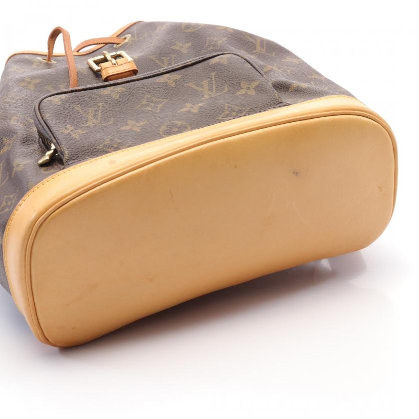 新品日本製 ルイ ヴィトン LOUIS VUITTON モンスリMM モノグラム バックパック リュックサック PVC レザー ブラウン M51136 レディース ルイヴィトン モンスリ MM ブラウン モノグラム