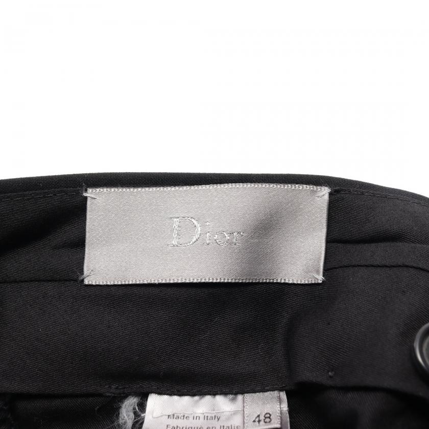 ディオールオム Dior HOMME スラックス トラウザーズ ウール ブラック 