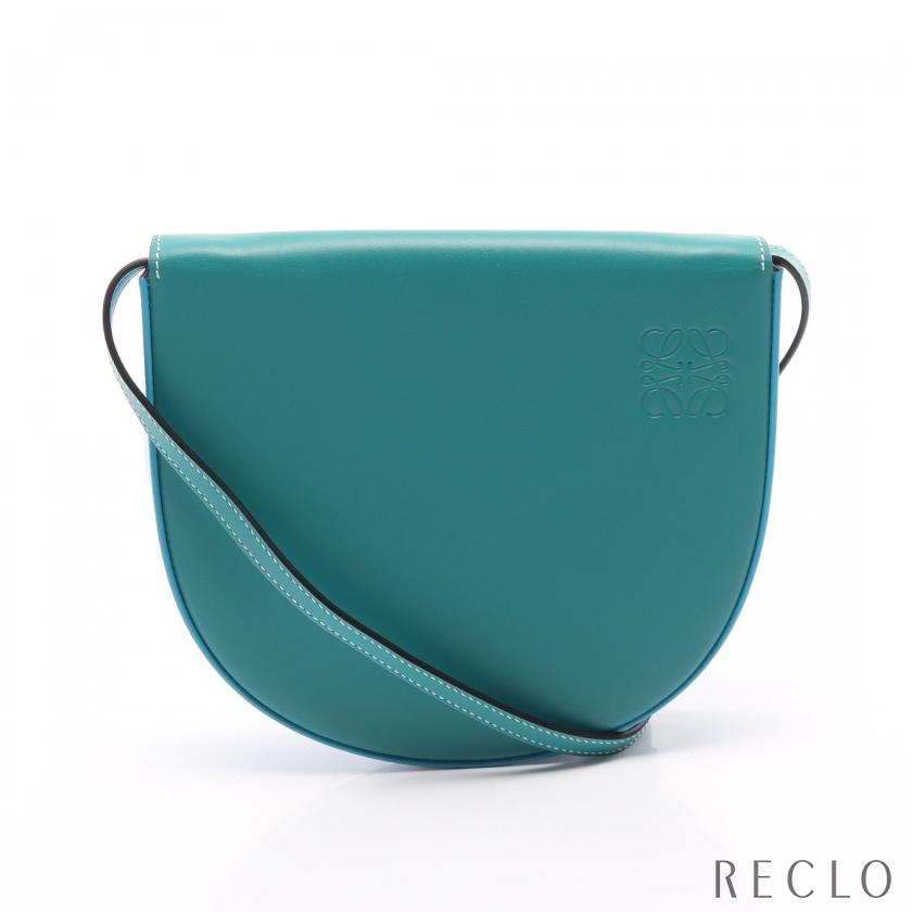 ロエベ LOEWE ヒールバッグ ショルダーバッグ レザー ライトブルー