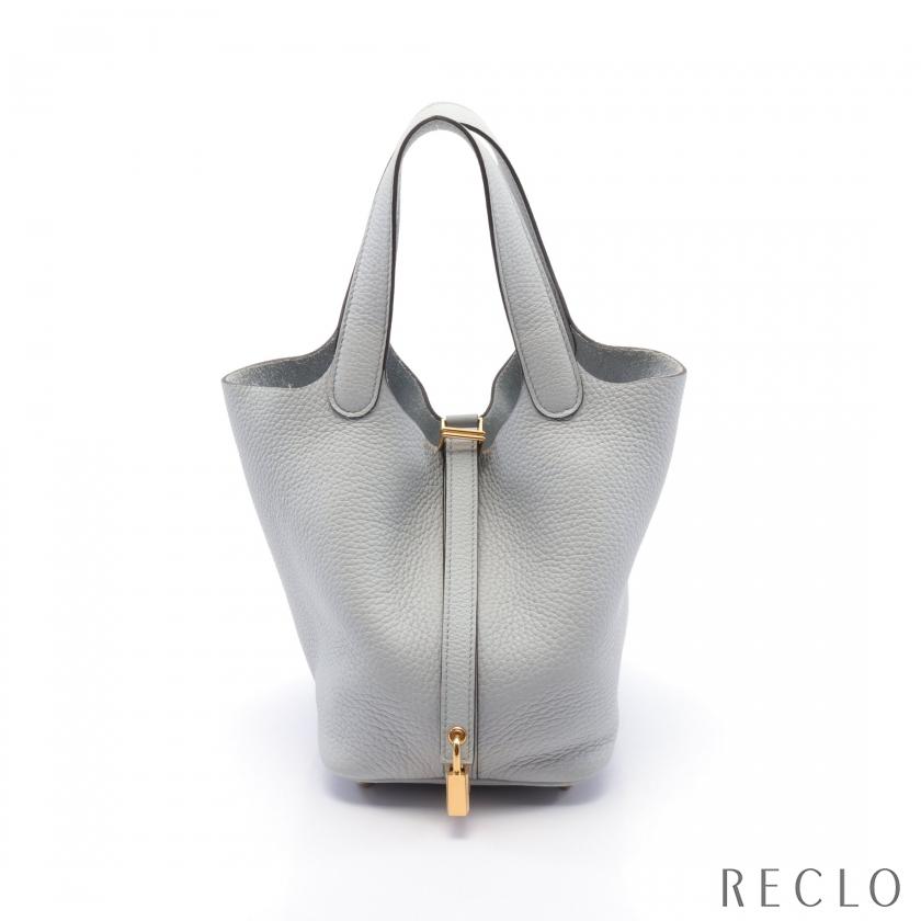 エルメス HERMES ピコタンロックPM ブルーペール ハンドバッグ ...