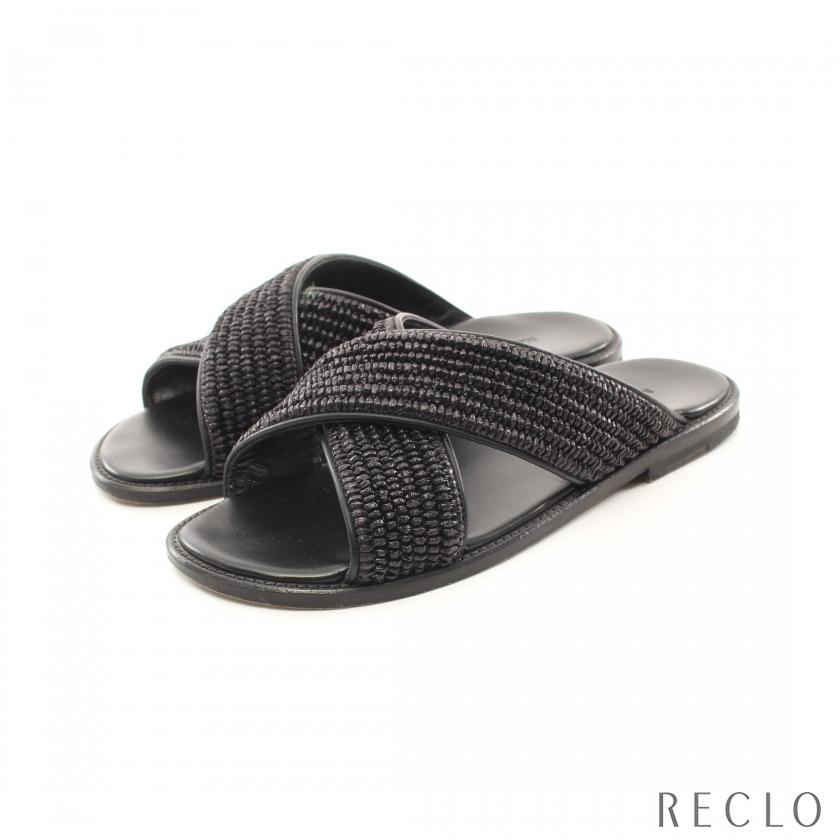 マノロ ブラニク MANOLO BLAHNIK OTAWI WOVEN サンダル ラフィア