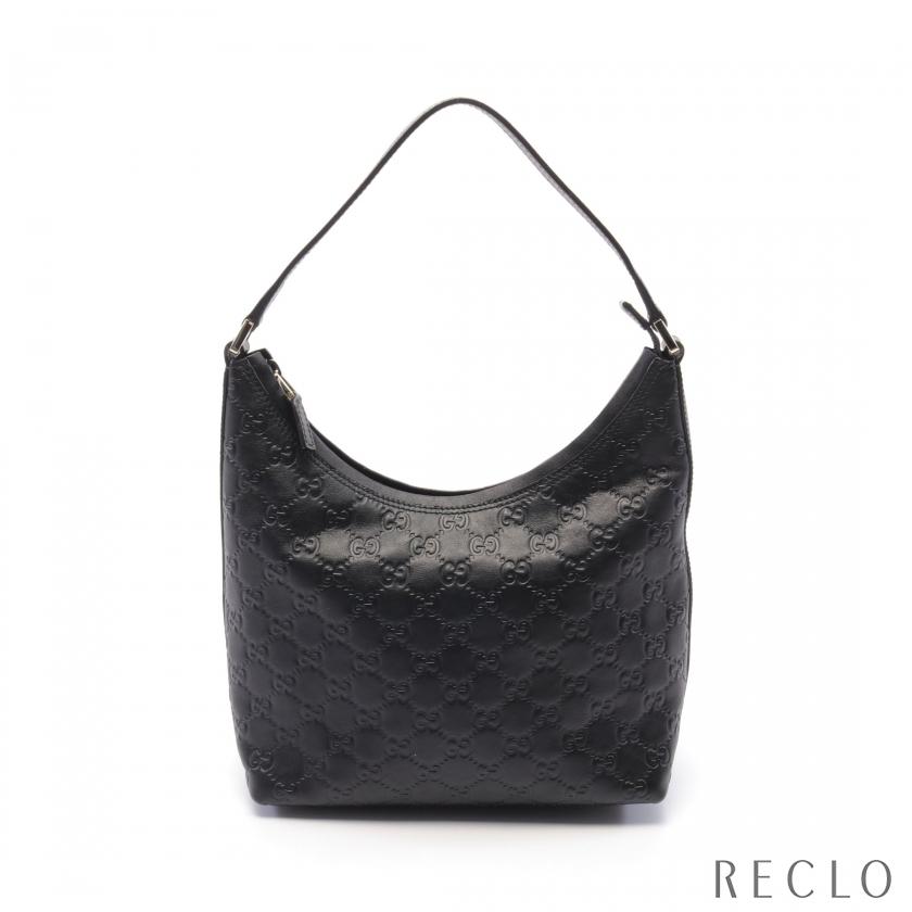 グッチ GUCCI グッチシマ ワンショルダーバッグ レザー ブラック