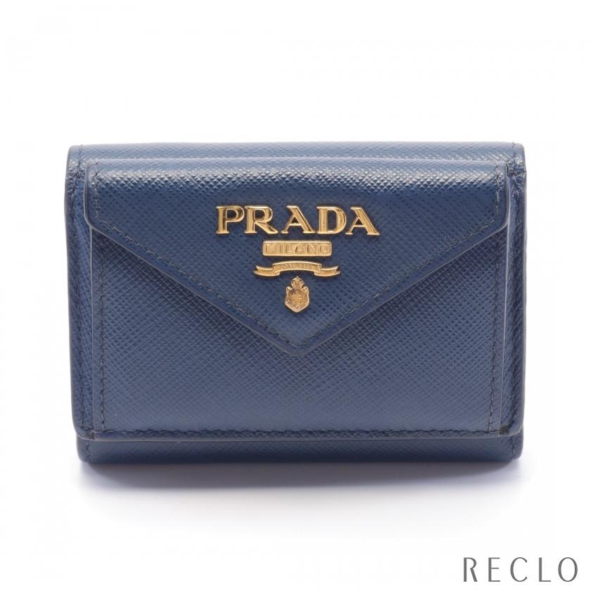 プラダ PRADA SAFFIANO METAL コンパクトウォレット 三つ折り財布