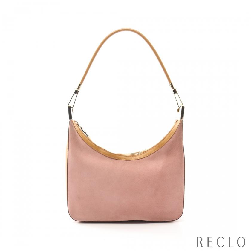 グッチ GUCCI GGキャンバス ワンショルダーバッグ スエード レザー