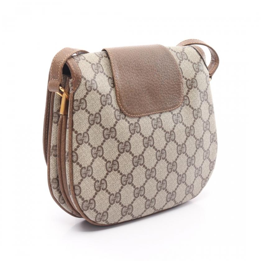 グッチ GUCCI オールドグッチ GGプラス ショルダーバッグ PVC レザー