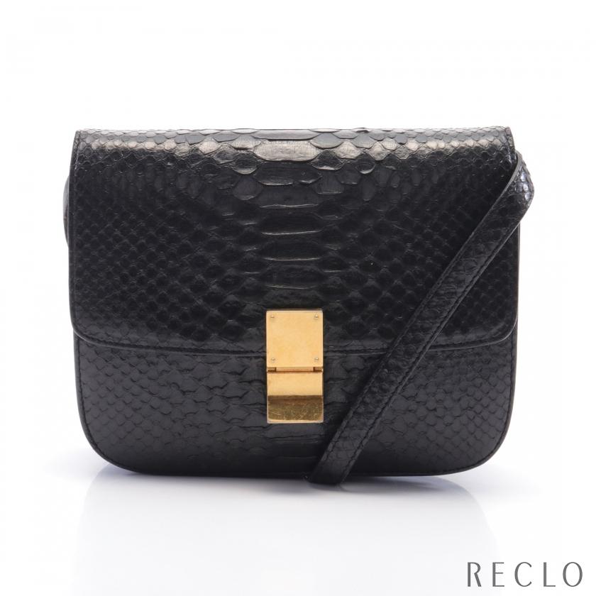 セリーヌ CELINE クラシック ボックス ショルダーバッグ パイソン 