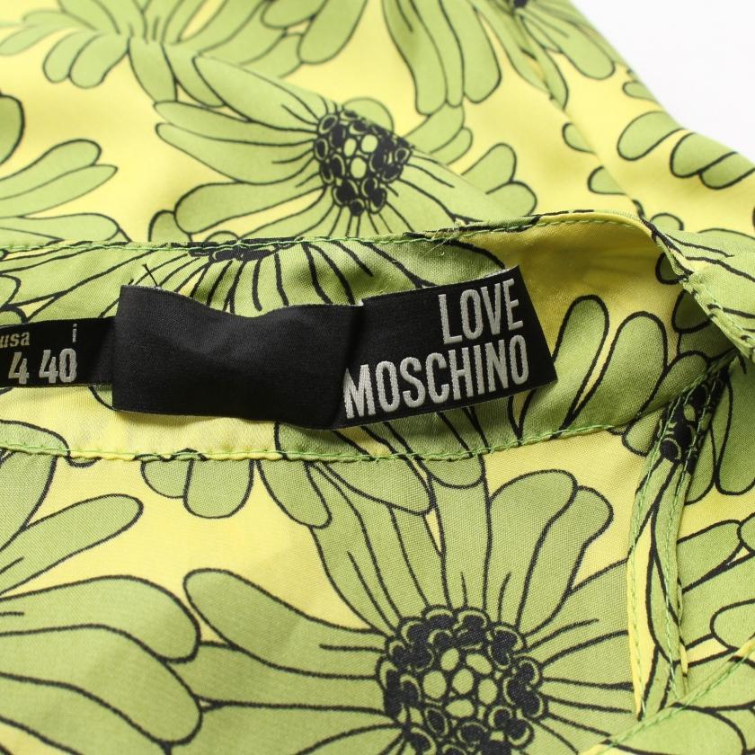 ラブモスキーノ LOVE MOSCHINO ワンピース 花柄 イエローグリーン イエロー ブラック レディース 中古｜reclo-as-shopping｜03