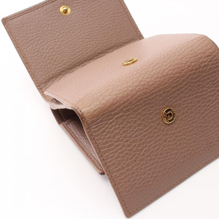 グッチ GUCCI プチ マーモント 三つ折り財布 Wホック財布 コンパクト 