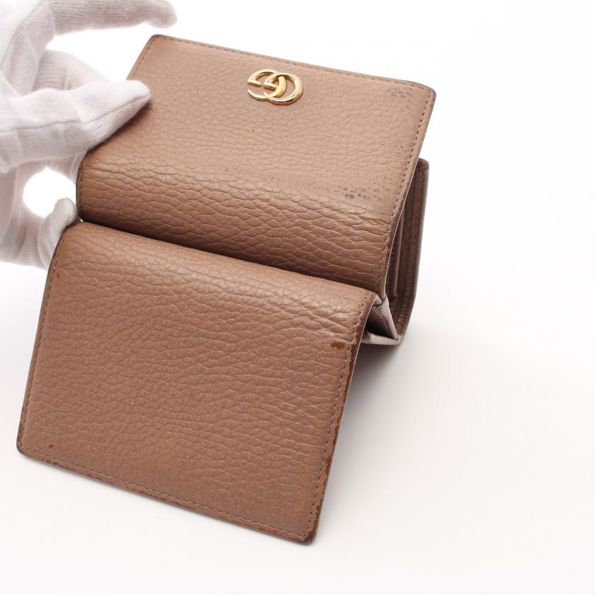グッチ GUCCI プチ マーモント 三つ折り財布 Wホック財布 コンパクト 