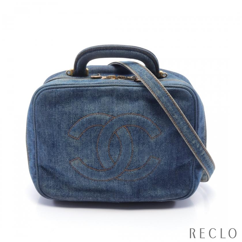 シャネル CHANEL ココマーク ハンドバッグ バニティバッグ デニム 