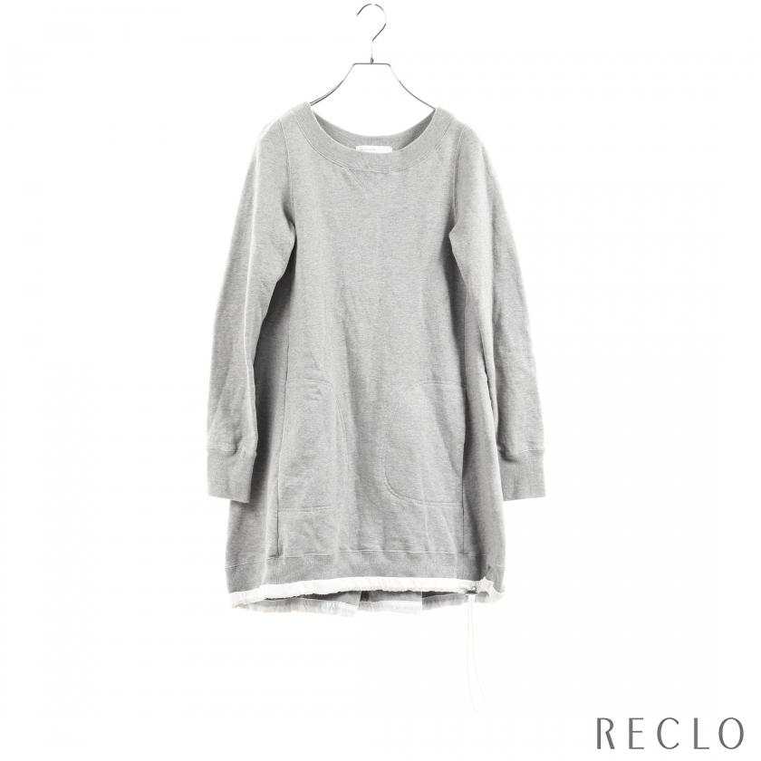 サカイラック sacai luck スウェット ワンピース 長袖 コットン  