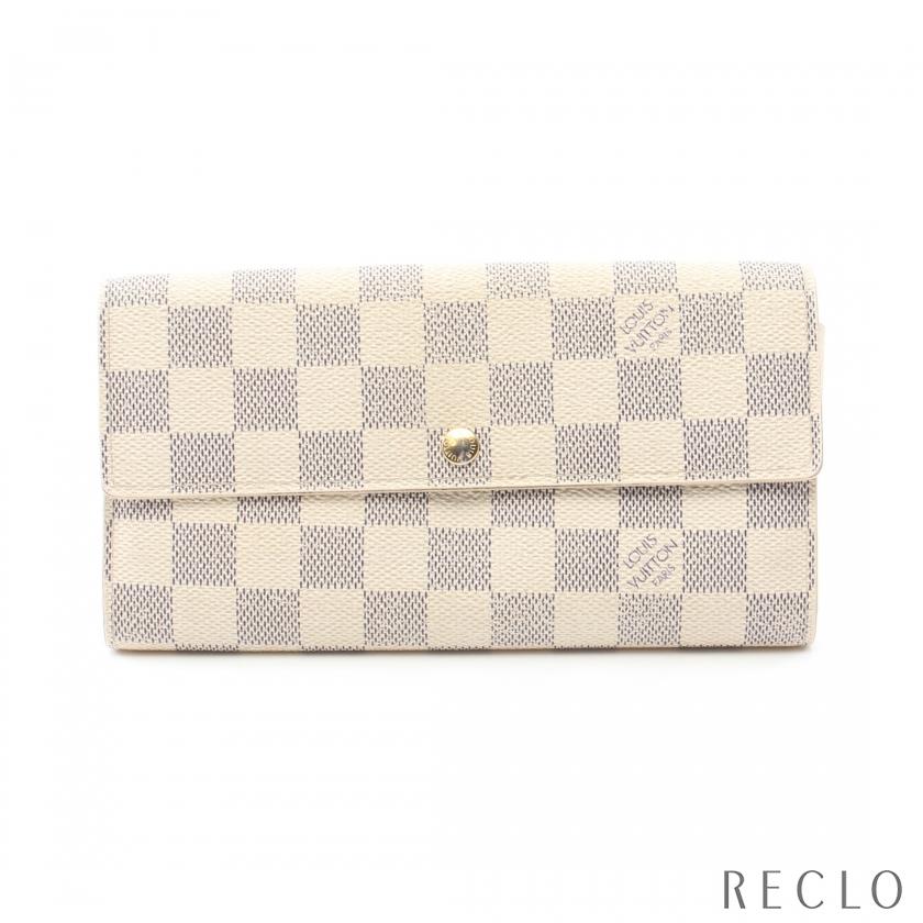 ルイヴィトン LOUIS VUITTON ポルトフォイユ サラ ダミエアズール 二 