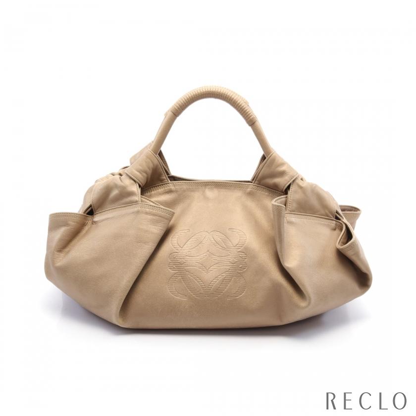 LOEWE　ナッパアイレ シャンパンゴールド 楽天市場】LOEWE ロエベ アナグラム ナッパアイレ ハンドバッグ