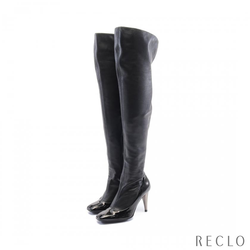 未使用ジュゼッペザノッティニーハイブーツ38 