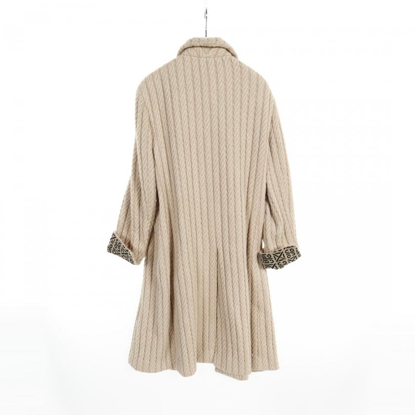 CHANEL シャネル ロングコート アルパカ ウール ベージュ 00A CHANEL シャネル ロングコート アルパカ ウール ベージュ 00A