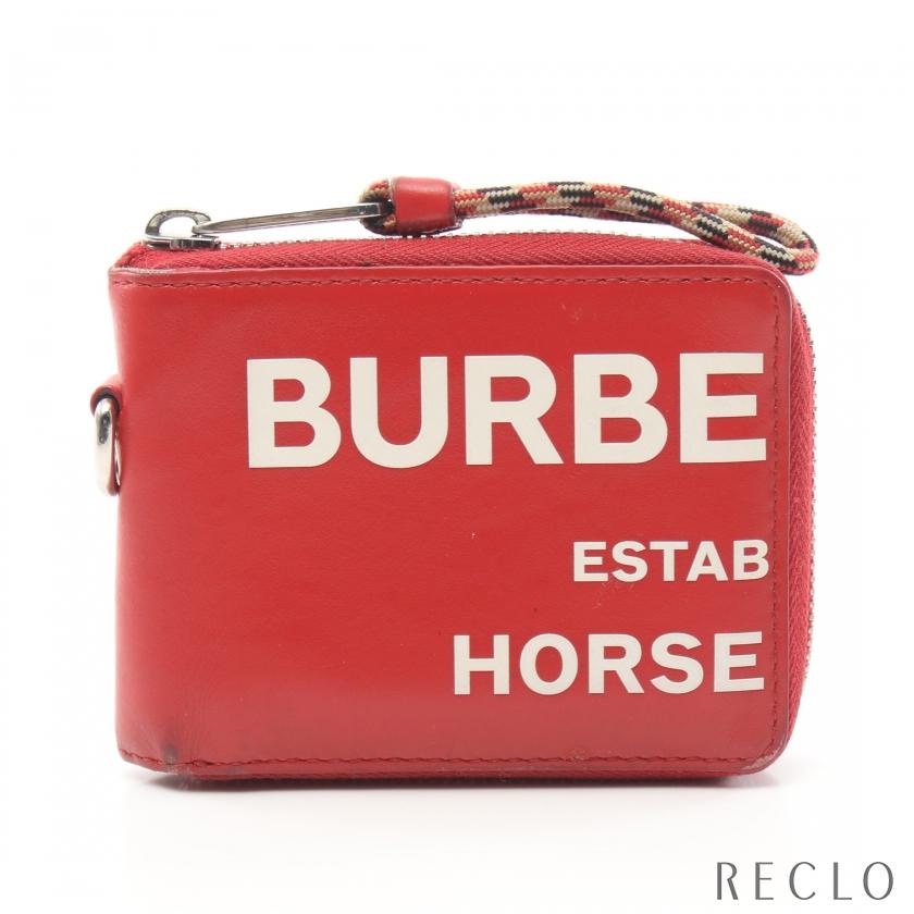 バーバリー BURBERRY ホースフェリー ラウンドファスナー二つ折り財布 