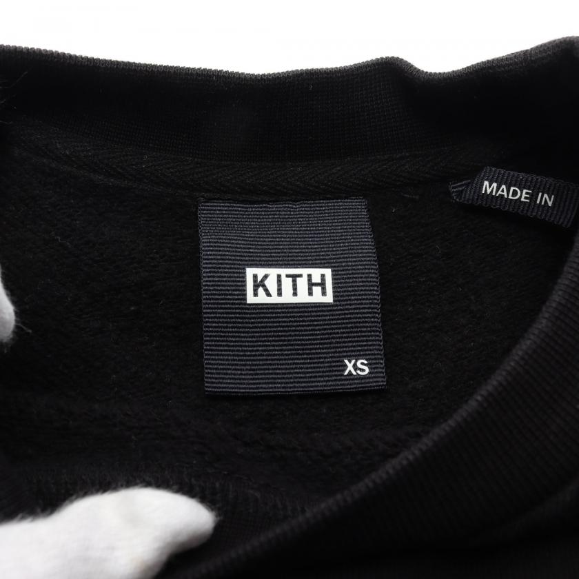 キス KITH スウェットシャツ ロゴ刺繍 コットン ブラック KHM030147  