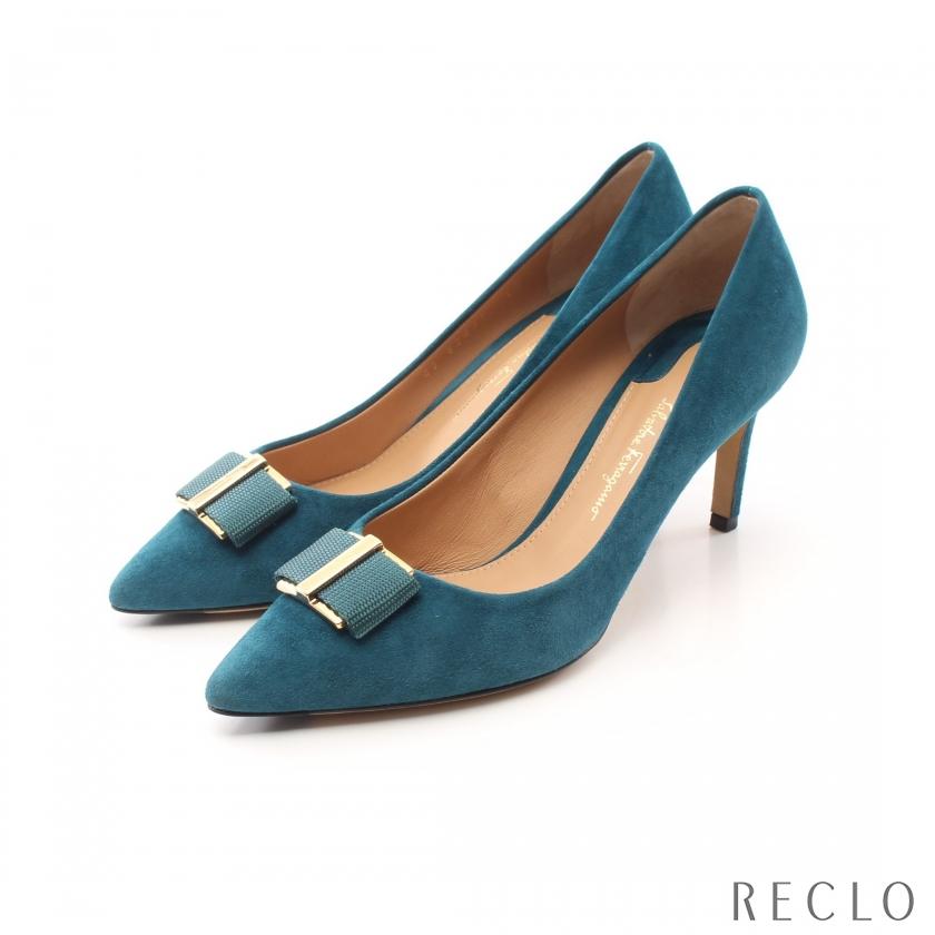 Salvatore Ferragamo フェラガモ VIVA パンプス ブルー 【公式通販】