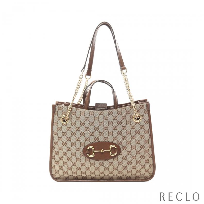 グッチ GUCCI ホースビット GGキャンバス ハンドバッグ トートバッグ  