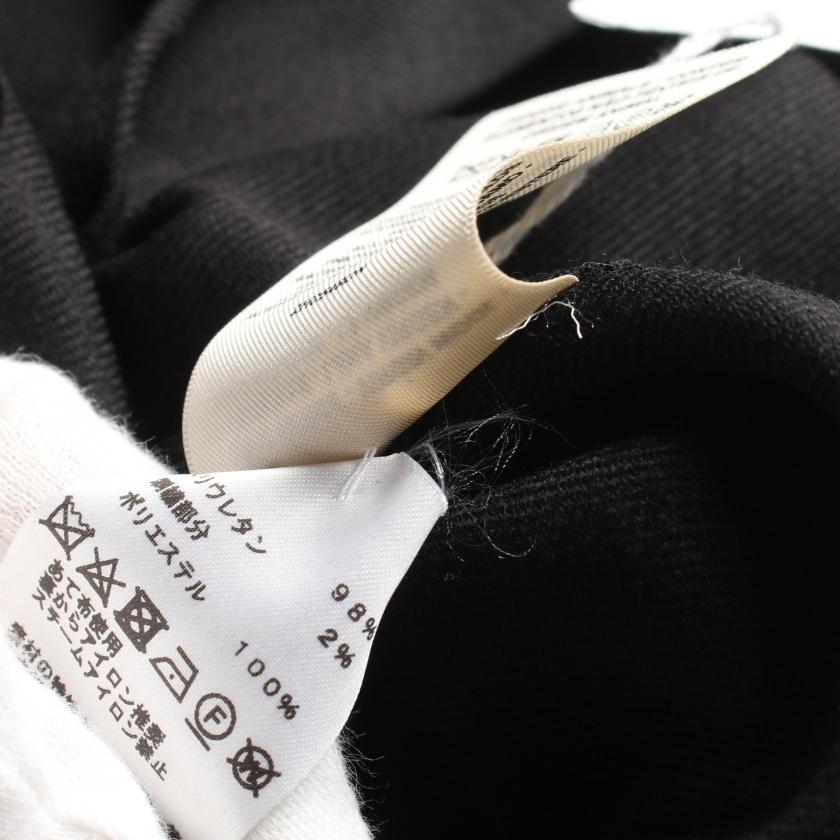 HERMES エルメス シャツワンピース ロゴ刺繍 ウール ブラック