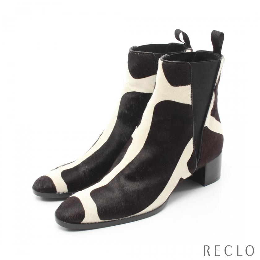 ジュゼッペザノッティ GIUSEPPE ZANOTTI サイドゴアブーツ ハラコ オフ 