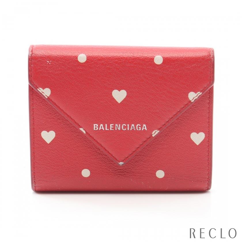 バレンシアガ BALENCIAGA ペーパー ミニウォレット 三つ折り財布 